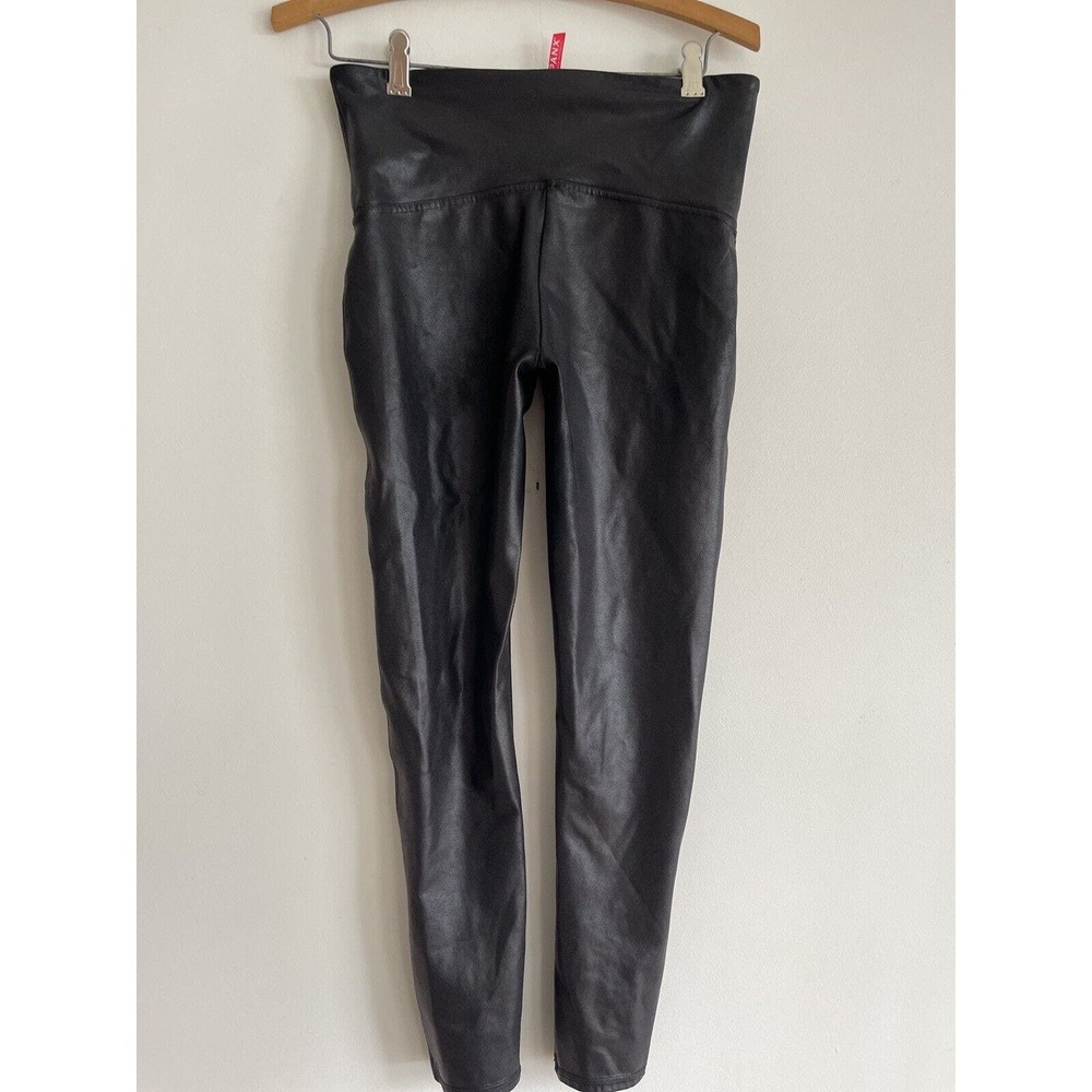 SPANX Women's Legging Black Size L Faux Leather